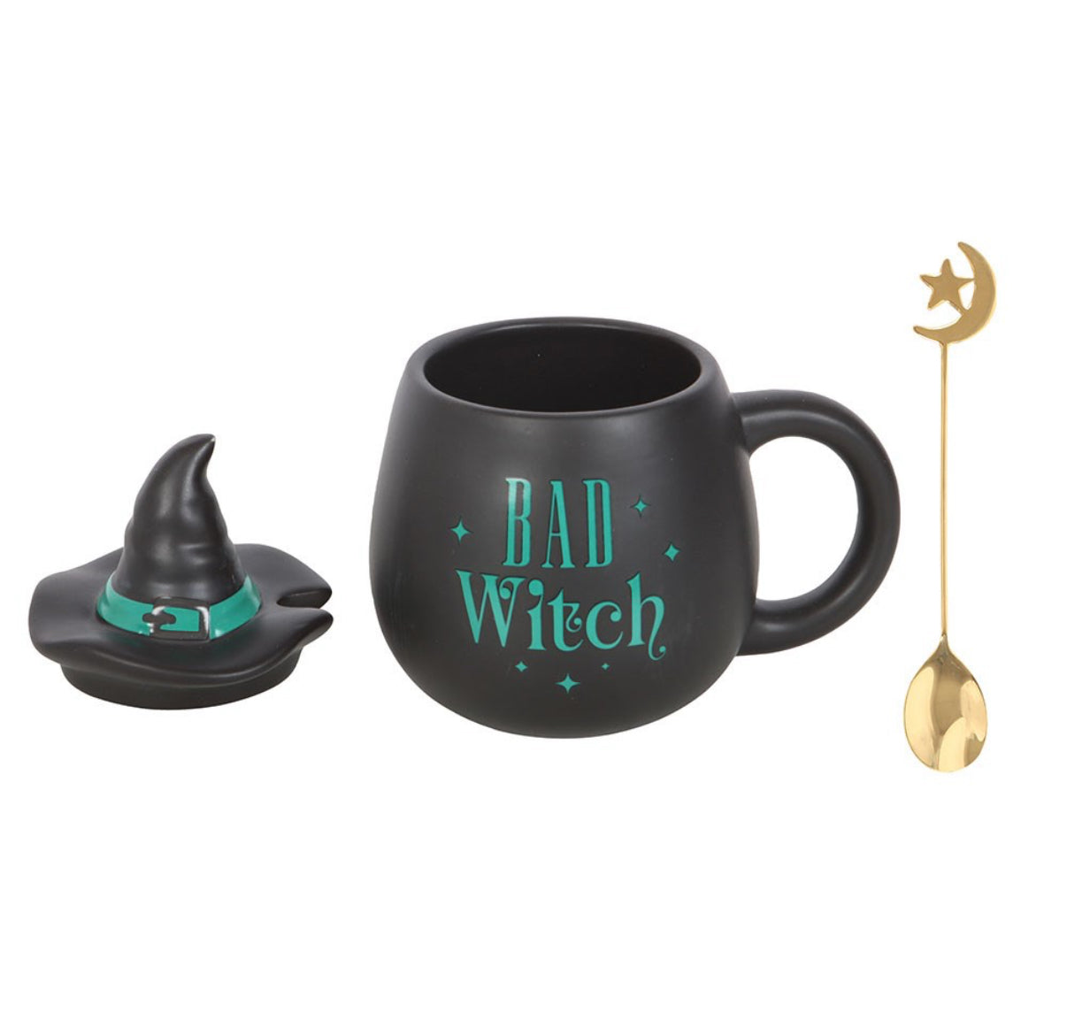 Bad Witch Mug With Lid & Spoon