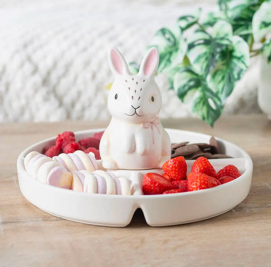 Bunny Chip and Dip Snack Serving Dish