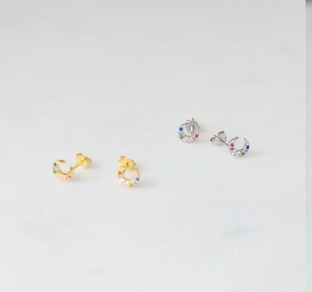 Sparkle Moon Studs