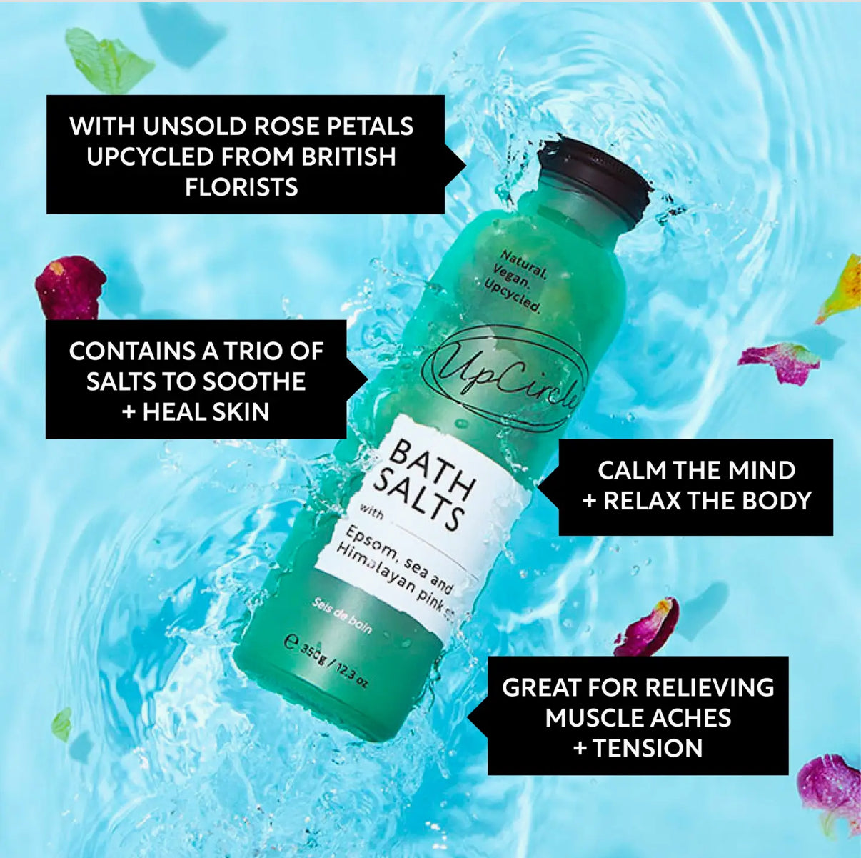 UpCircle Eco-Friendly Bath Salts with Epsom Sea & Himalayan Pink Salt