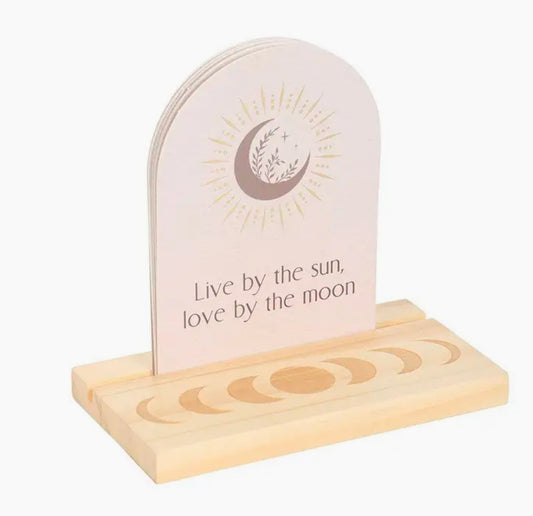 Luna Affirmation Cards with Wooden Stand