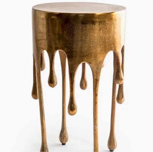 Gold Dali Drip Round Table