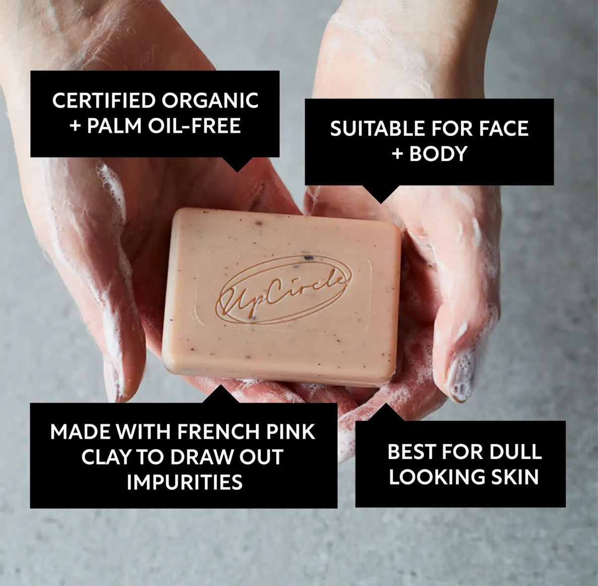 UpCircle Natural Vegan Cleansing Soap Bar - Cinnamon + Ginger