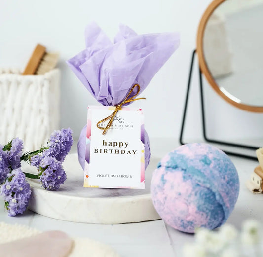 Happy Birthday Violet Bath Bomb Gift