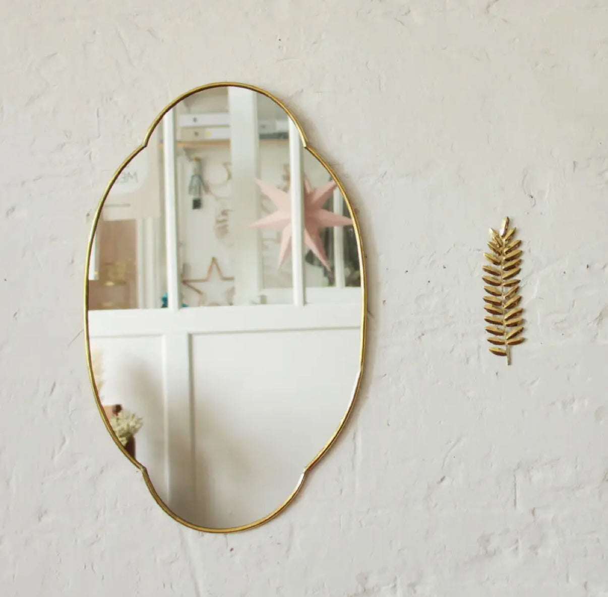 Brass Oval Mirror