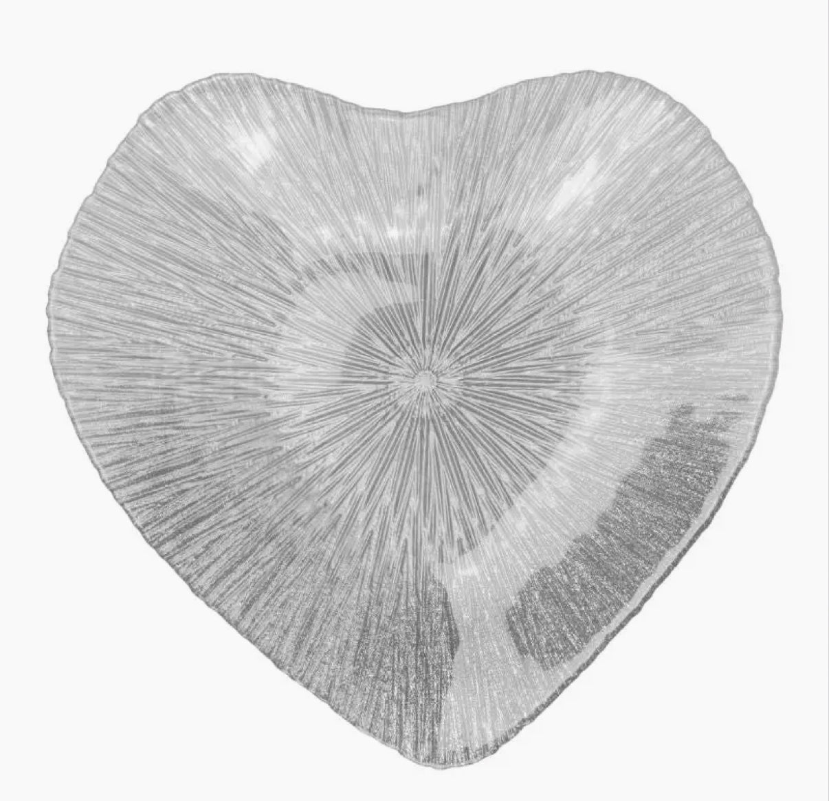 30cm Heart Glass Bowl