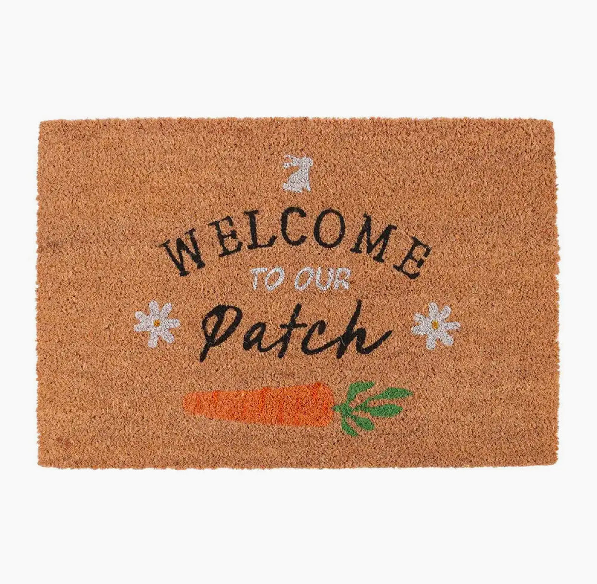 Natural Easter Door Mat - Welcome to our patch