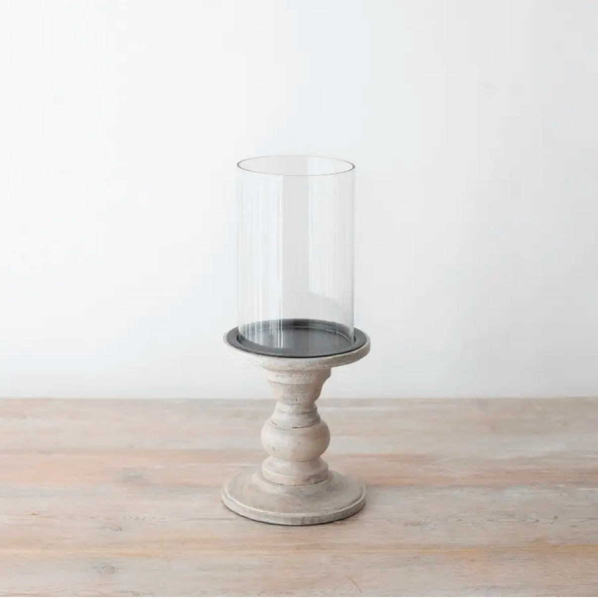 Wooden Pillar Candle Holder