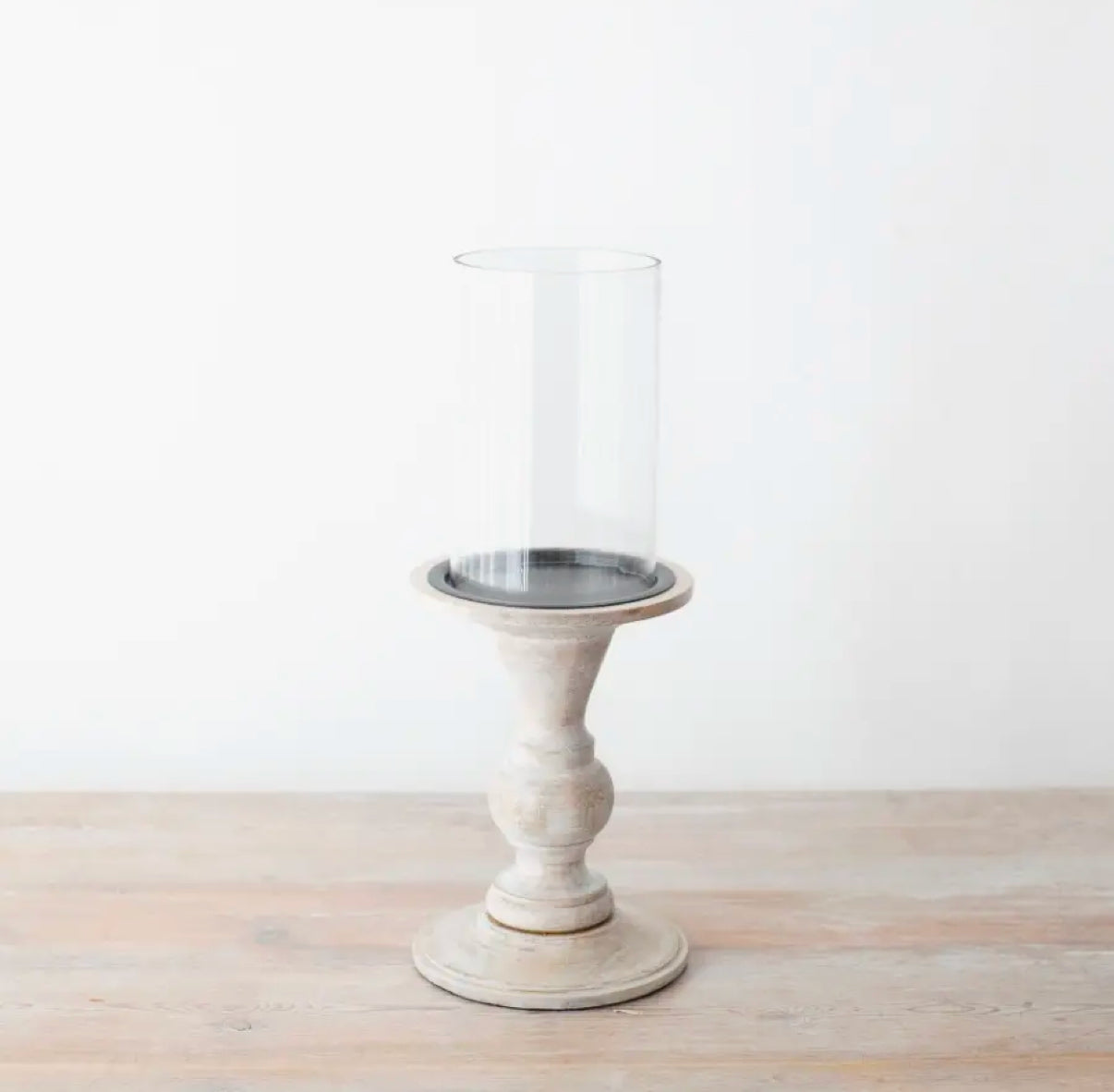 Wooden Pillar Candle Holder