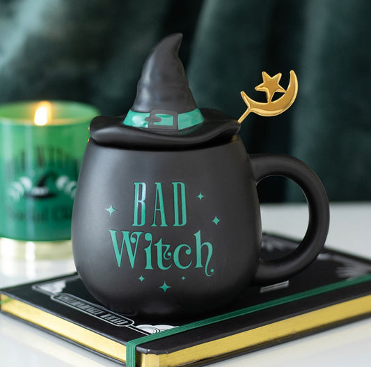 Bad Witch Mug With Lid & Spoon